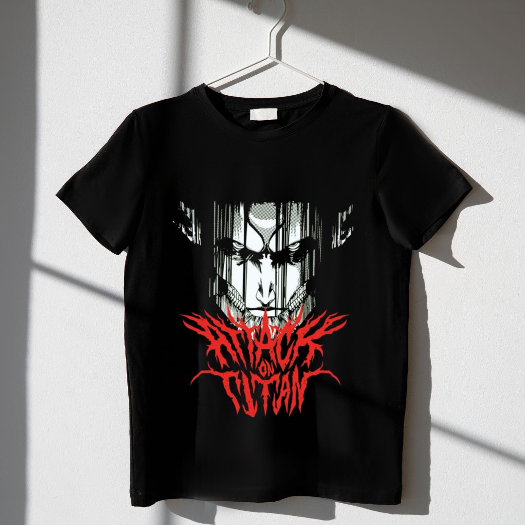 Eren Yeager - Attack on Titan Anime T-shirt - Black