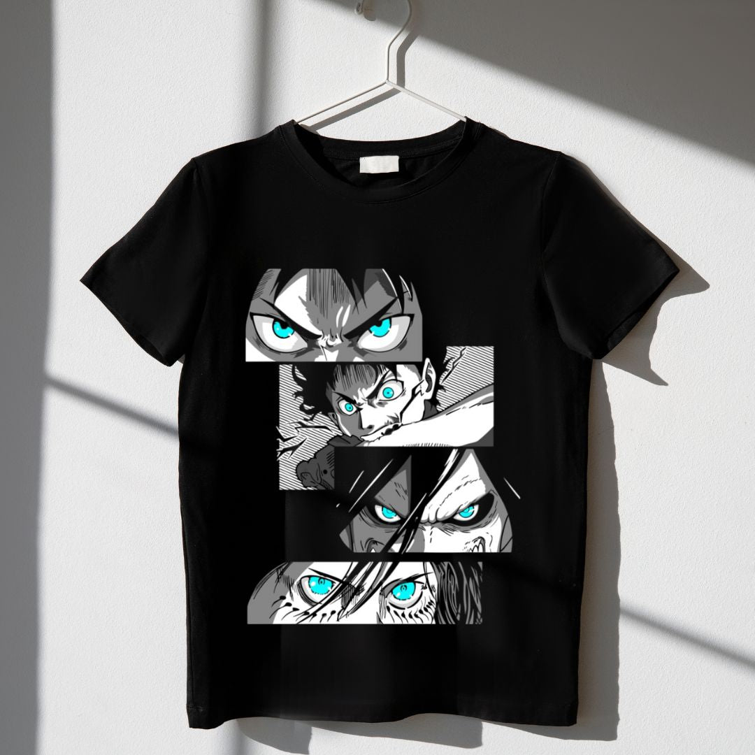 Eren - Attack on Titan Anime T-shirt - Black