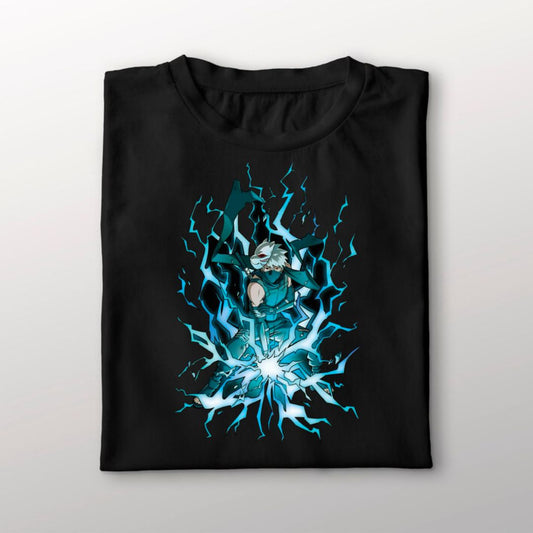 Kakashi Hatake - Naruto Anime T-shirt - Black