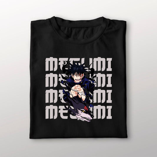 Megumi - Jujutsu Kaisen Anime T-shirt - Black