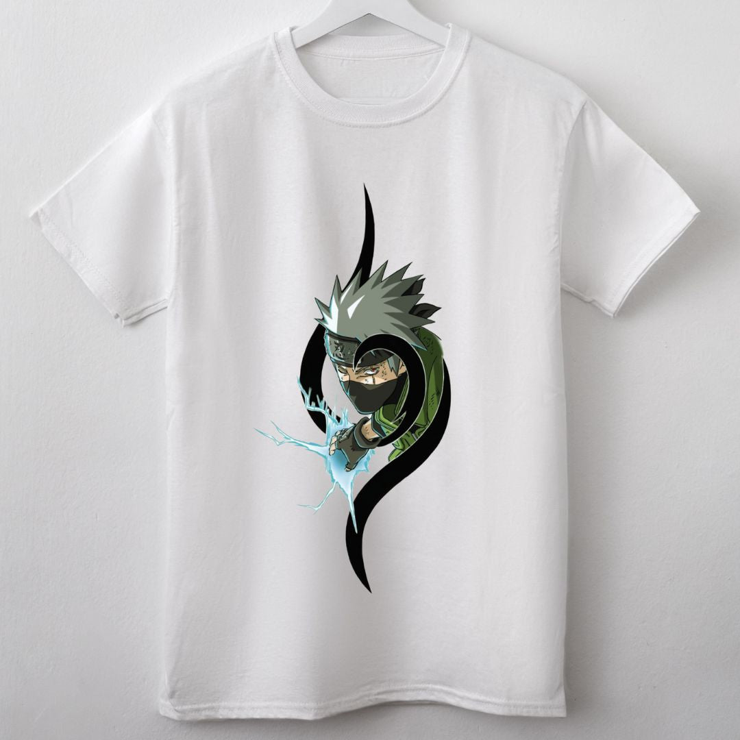 Kakashi - Naruto Anime T-shirt - White