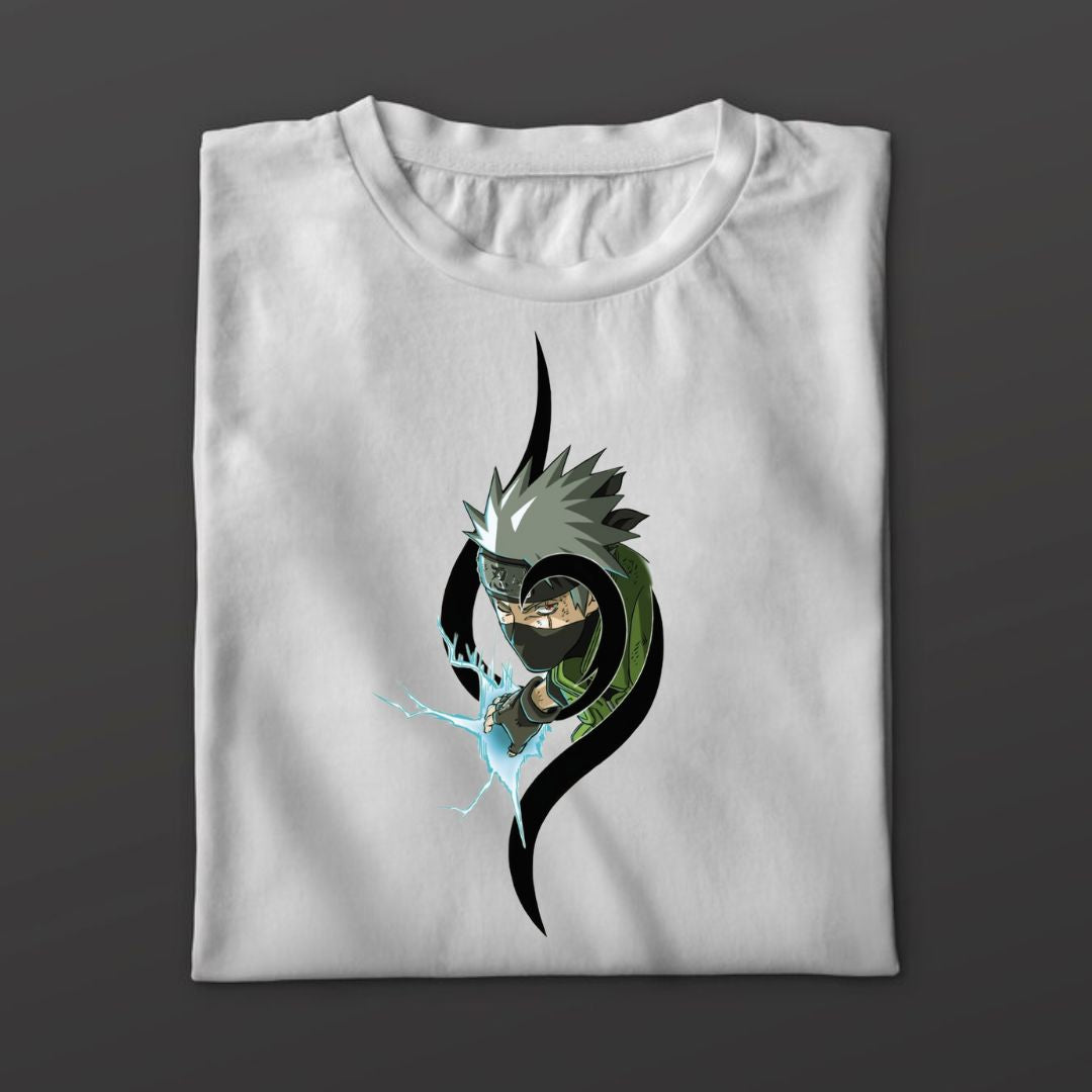 Kakashi - Naruto Anime T-shirt - White